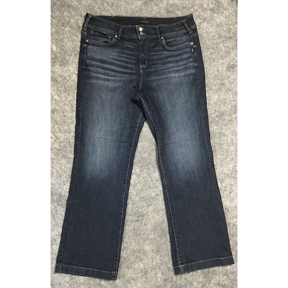 Silver Jeans Co. Suki Trouser Denim Women's ACTUAL 18x31.5 TAG 16x33 Blue Dark - Picture 1 of 16